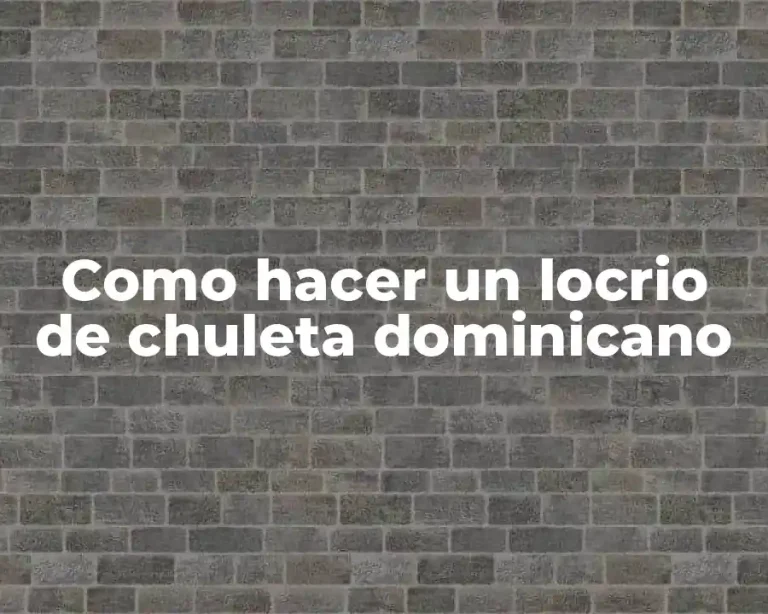 Como hacer un locrio de chuleta dominicano