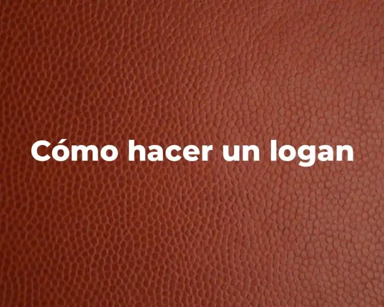 Cómo hacer un logan