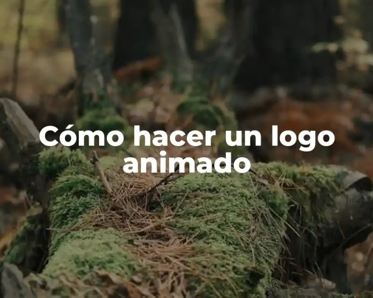 Cómo hacer un logo animado