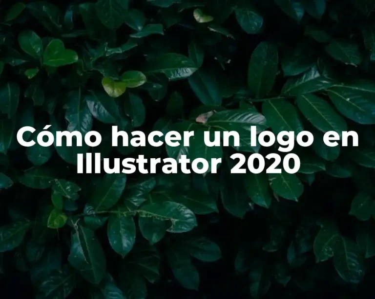 Cómo hacer un logo en Illustrator 2020