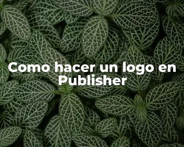 Como hacer un logo en Publisher