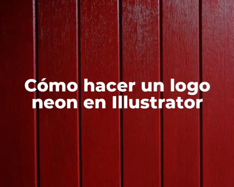 Cómo hacer un logo neon en Illustrator