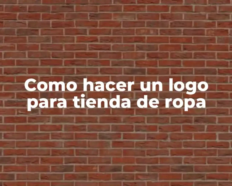 Como hacer un logo para tienda de ropa