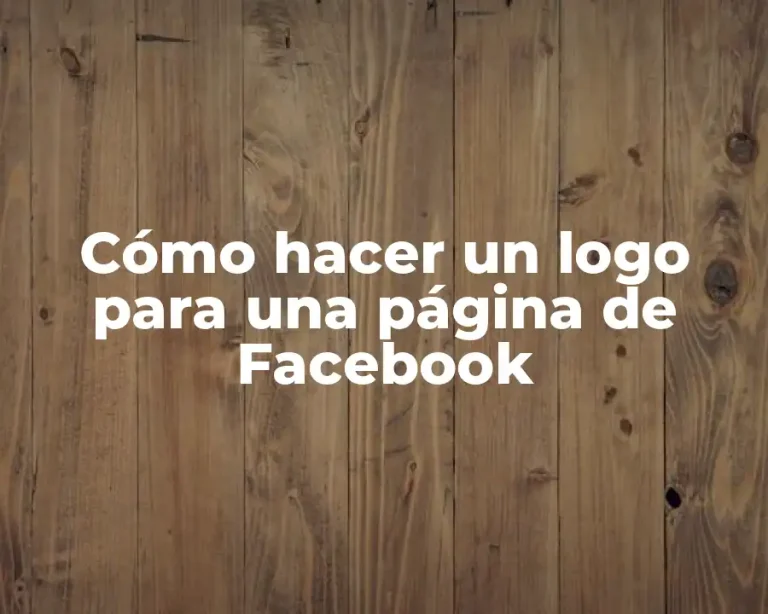 Cómo hacer un logo para una página de Facebook