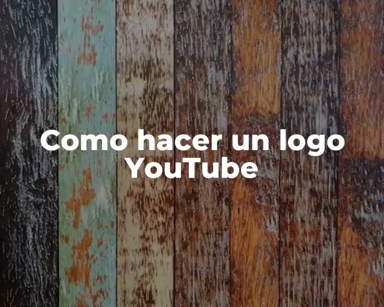 Como hacer un logo YouTube