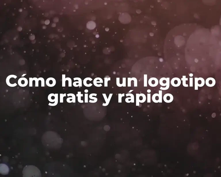 Cómo hacer un logotipo gratis y rápido