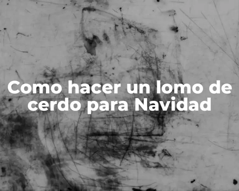 Como hacer un lomo de cerdo para Navidad