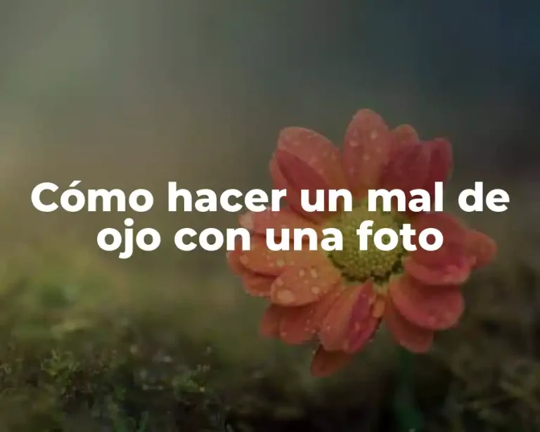 Cómo hacer un mal de ojo con una foto
