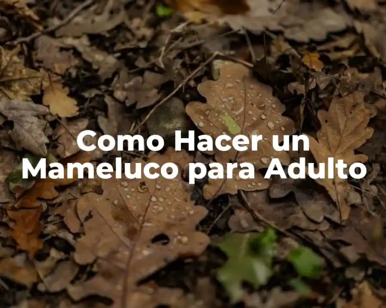 Como Hacer un Mameluco para Adulto