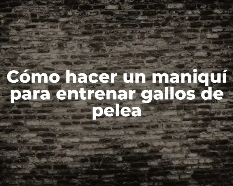 Cómo hacer un maniquí para entrenar gallos de pelea