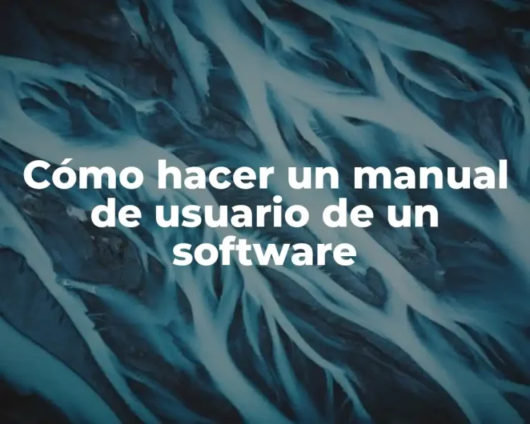 Cómo hacer un manual de usuario de un software