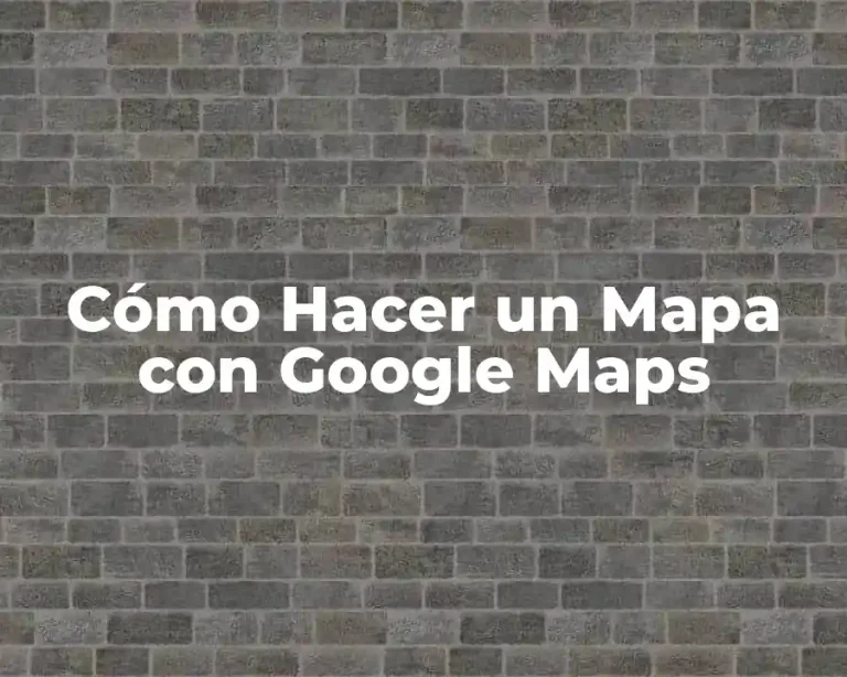 Cómo Hacer un Mapa con Google Maps