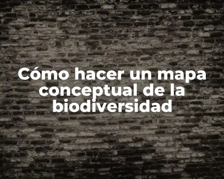 Cómo hacer un mapa conceptual de la biodiversidad