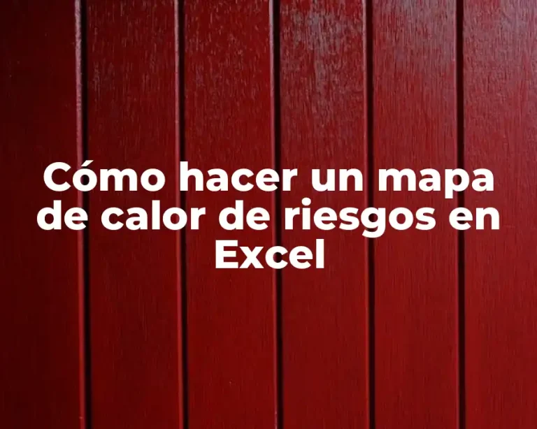 Cómo hacer un mapa de calor de riesgos en Excel