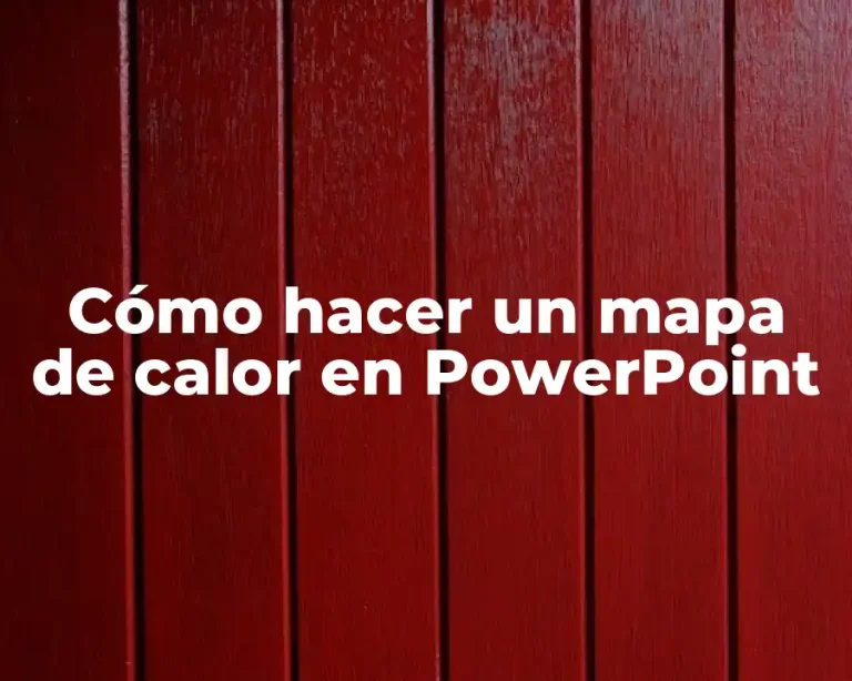 Cómo hacer un mapa de calor en PowerPoint