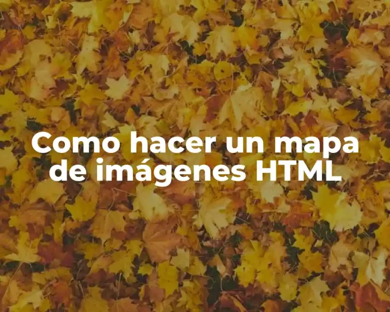 Como hacer un mapa de imágenes HTML