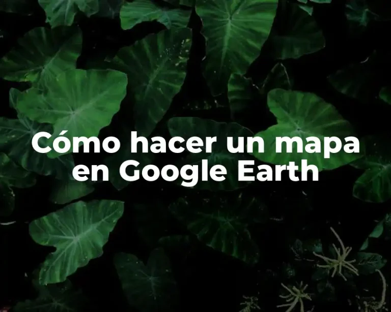 Cómo hacer un mapa en Google Earth
