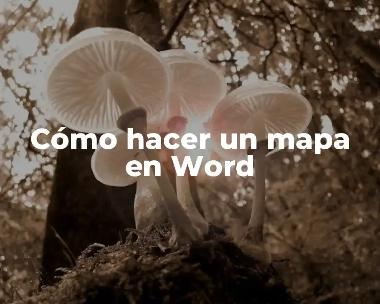 Cómo hacer un mapa en Word