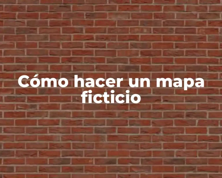 Cómo hacer un mapa ficticio