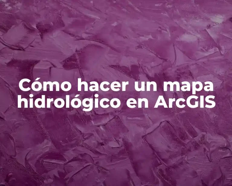Cómo hacer un mapa hidrológico en ArcGIS