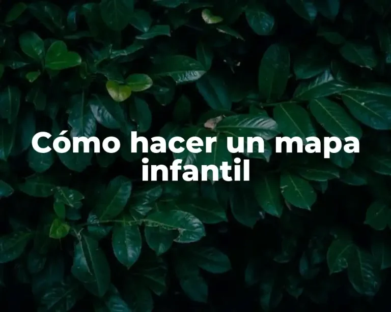 Cómo hacer un mapa infantil