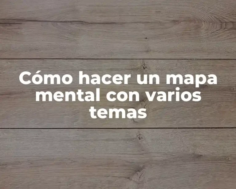 Cómo hacer un mapa mental con varios temas