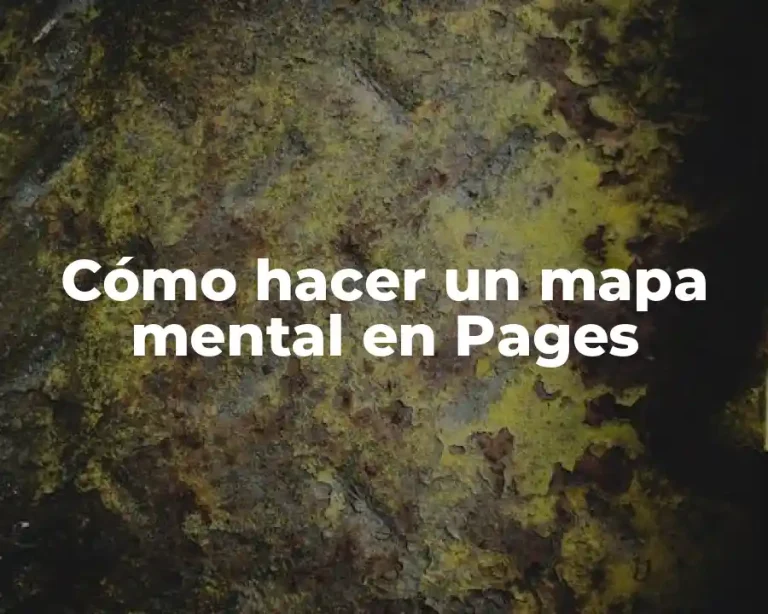 Cómo hacer un mapa mental en Pages