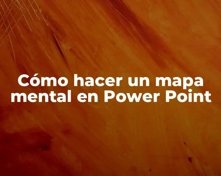 Cómo hacer un mapa mental en Power Point