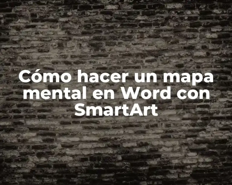Cómo hacer un mapa mental en Word con SmartArt