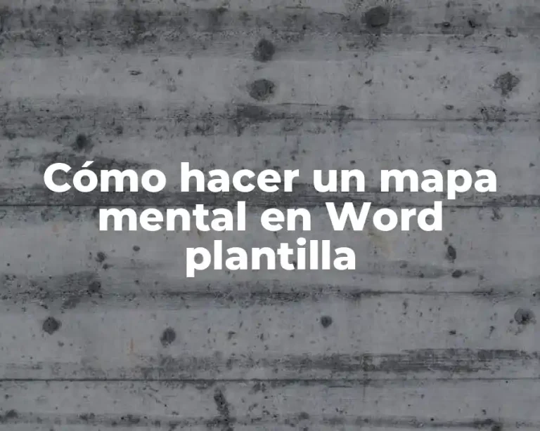 Cómo hacer un mapa mental en Word plantilla