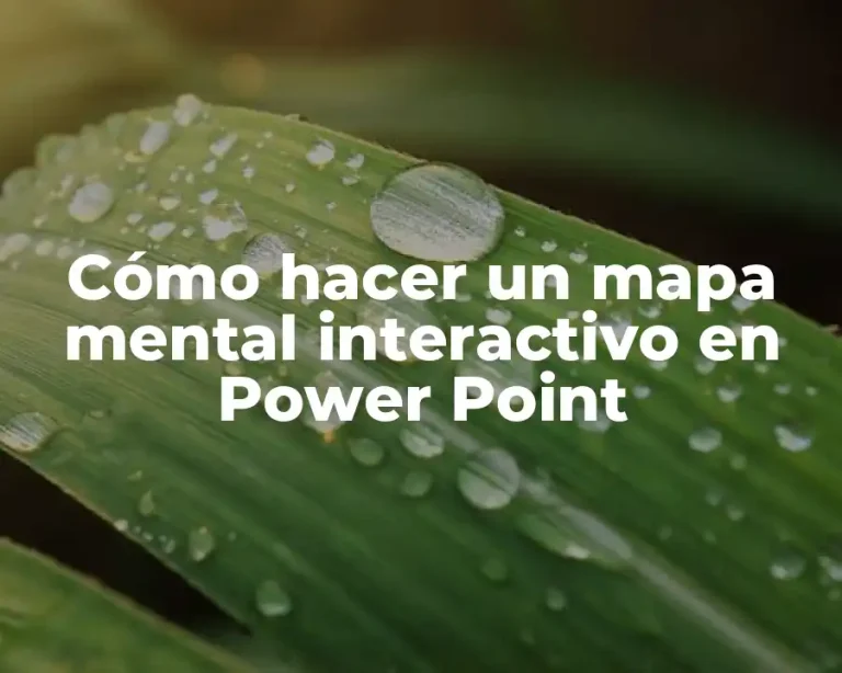 Cómo hacer un mapa mental interactivo en Power Point
