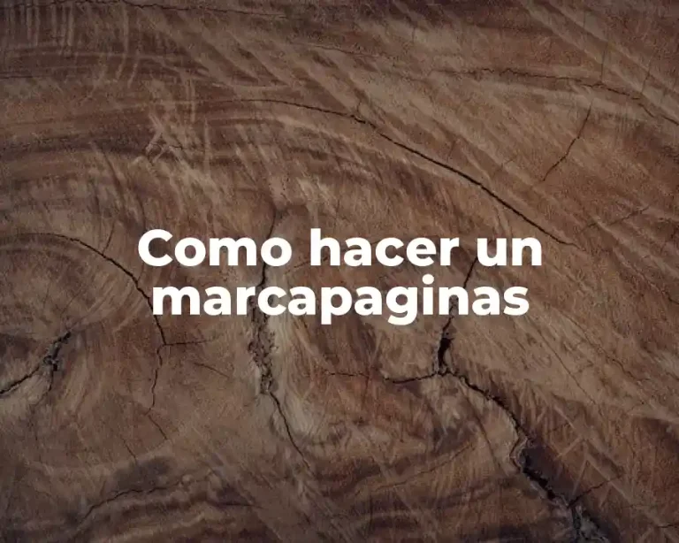 Como hacer un marcapaginas