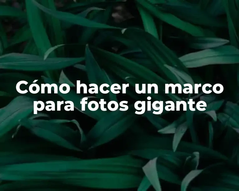 Cómo hacer un marco para fotos gigante
