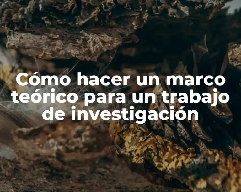 Cómo hacer un marco teórico para un trabajo de investigación