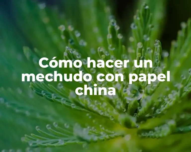 Cómo hacer un mechudo con papel china