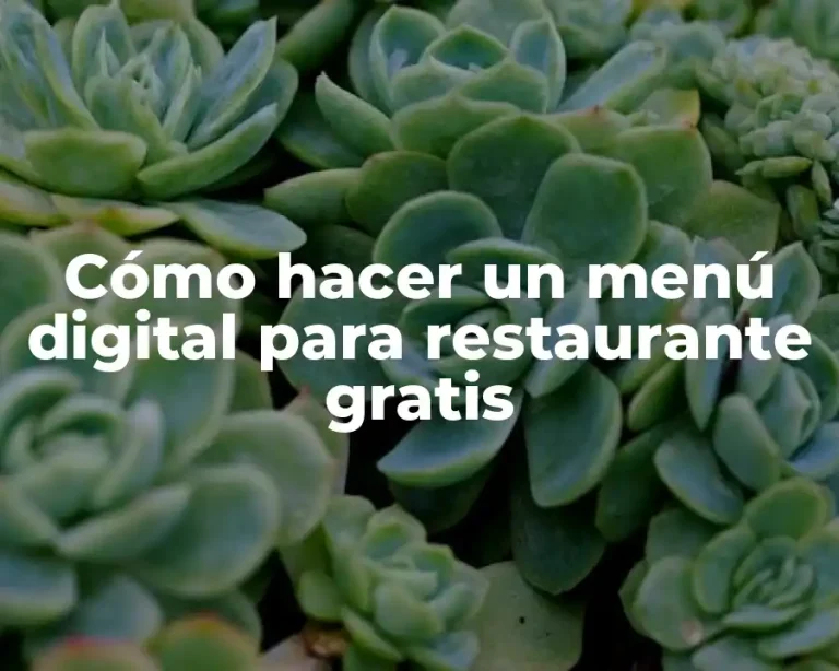 Cómo hacer un menú digital para restaurante gratis