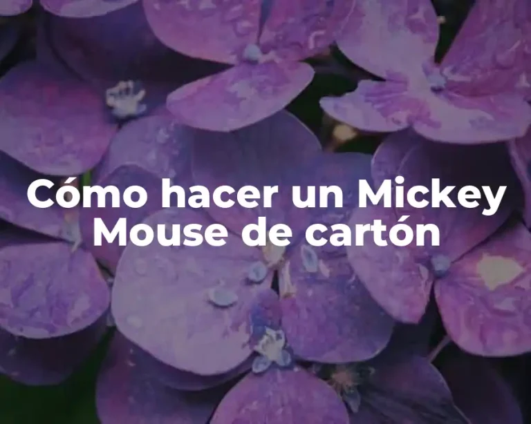 Cómo hacer un Mickey Mouse de cartón