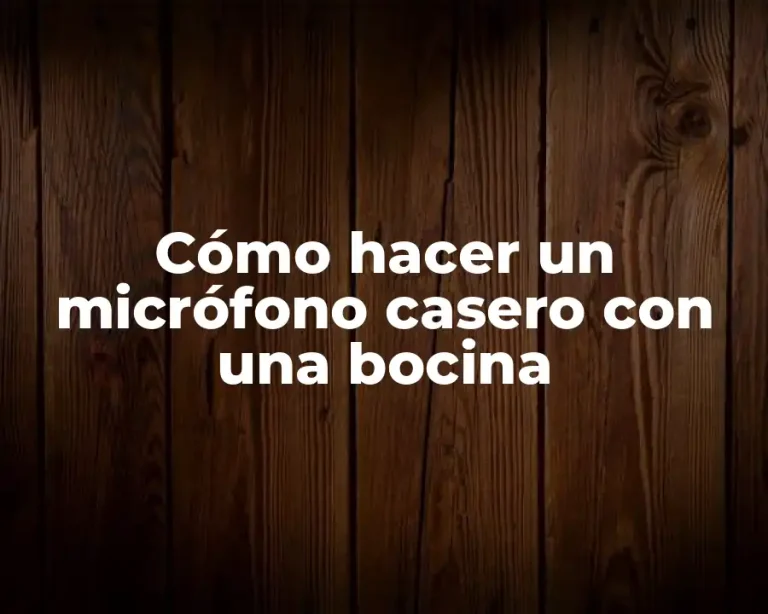 Cómo hacer un micrófono casero con una bocina