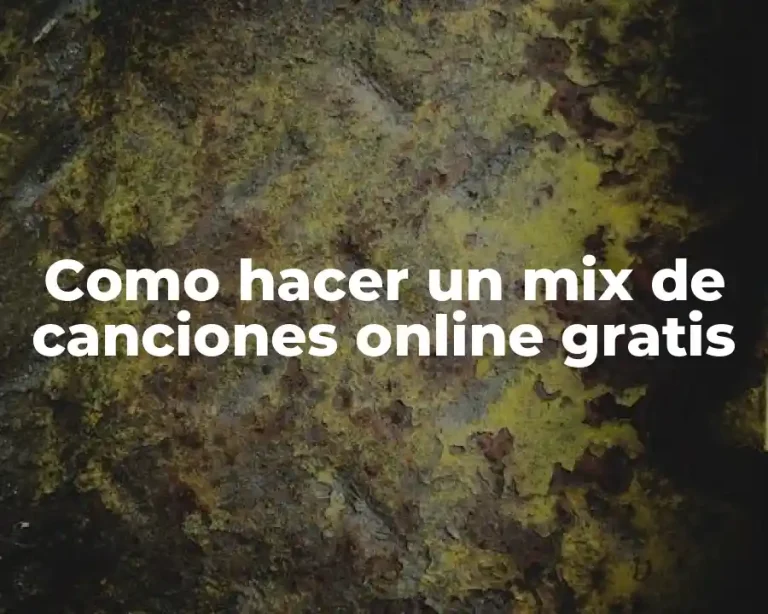 Como hacer un mix de canciones online gratis