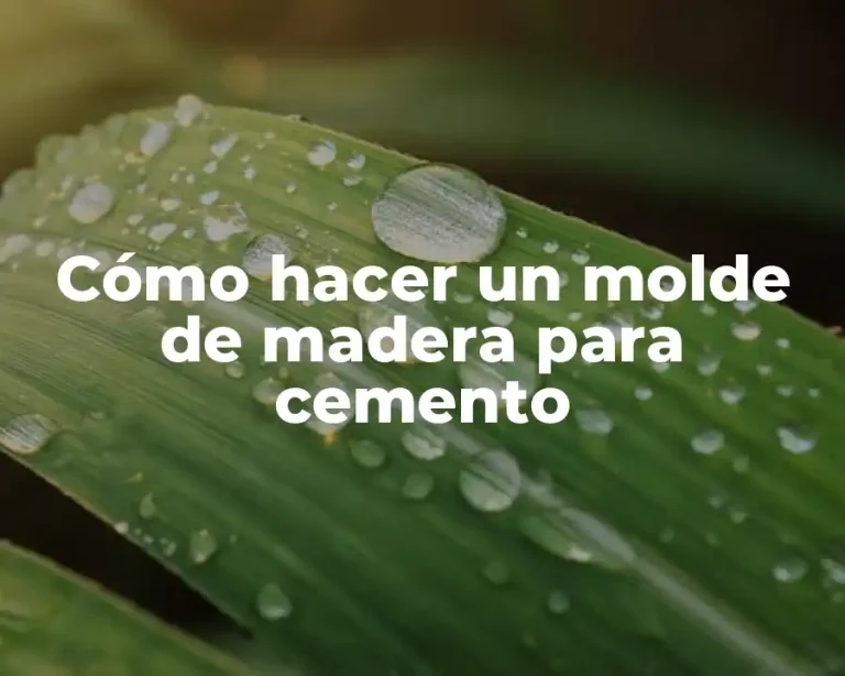 Cómo hacer un molde de madera para cemento