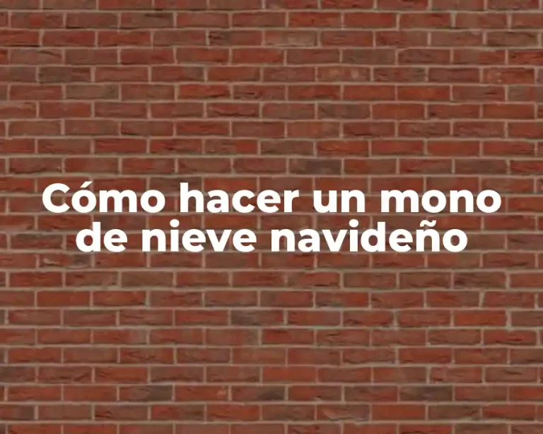 Cómo hacer un mono de nieve navideño