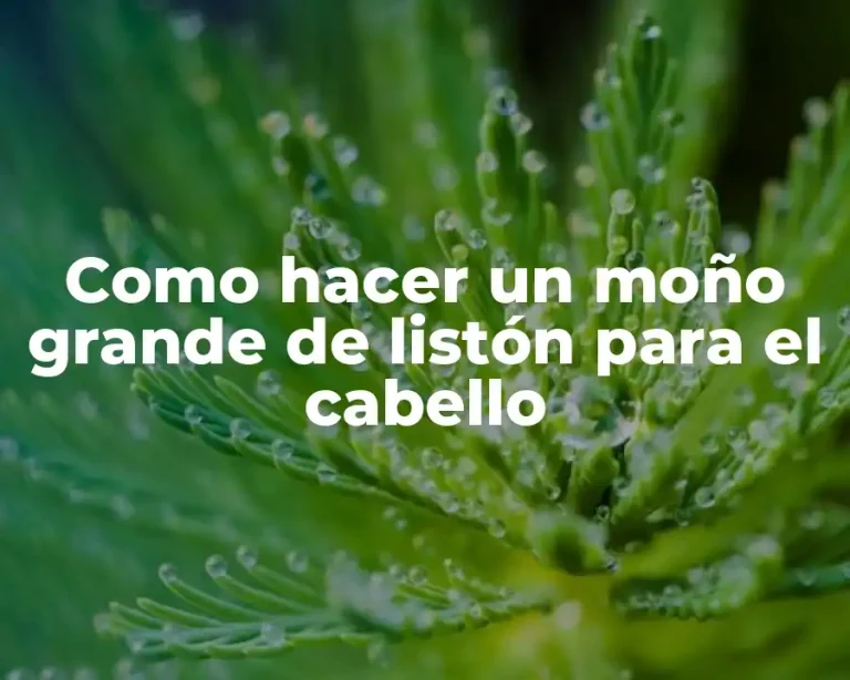 Como hacer un moño grande de listón para el cabello