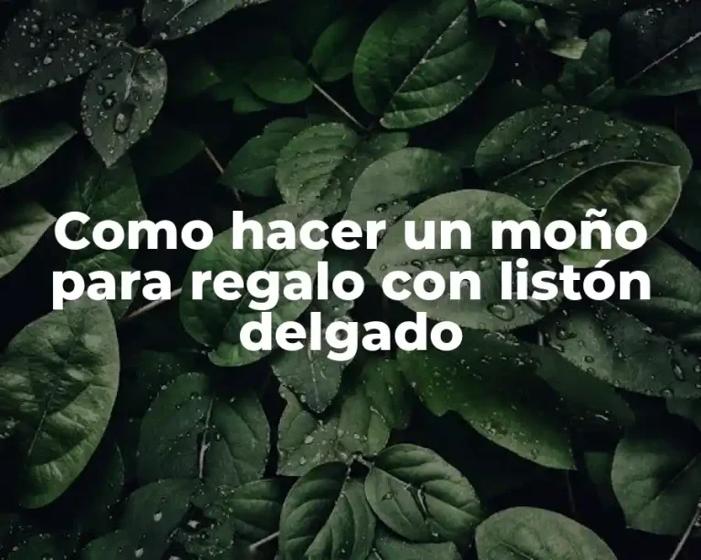 Como hacer un moño para regalo con listón delgado