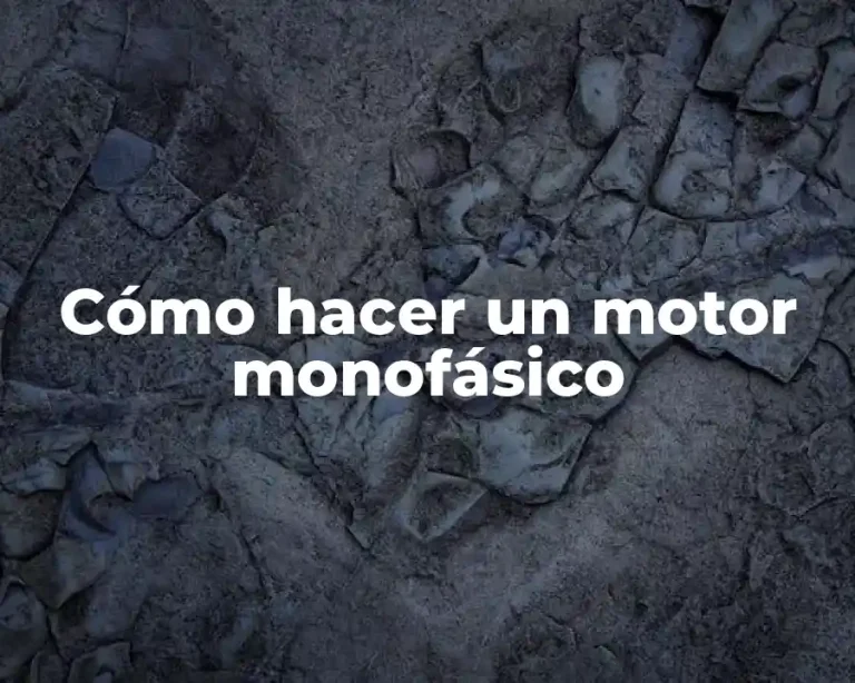 Cómo hacer un motor monofásico