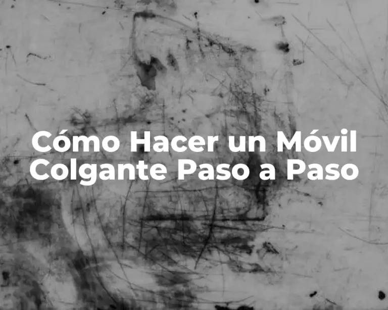 Cómo Hacer un Móvil Colgante Paso a Paso