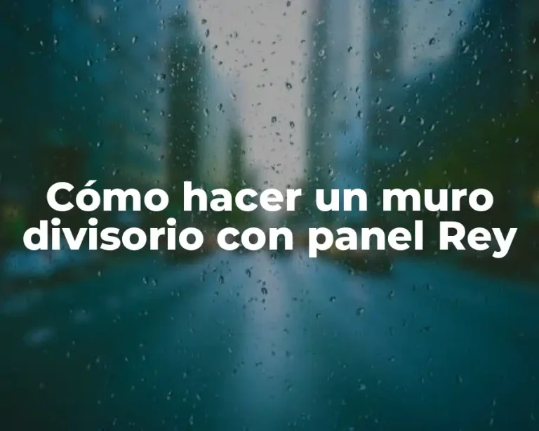 Cómo hacer un muro divisorio con panel Rey
