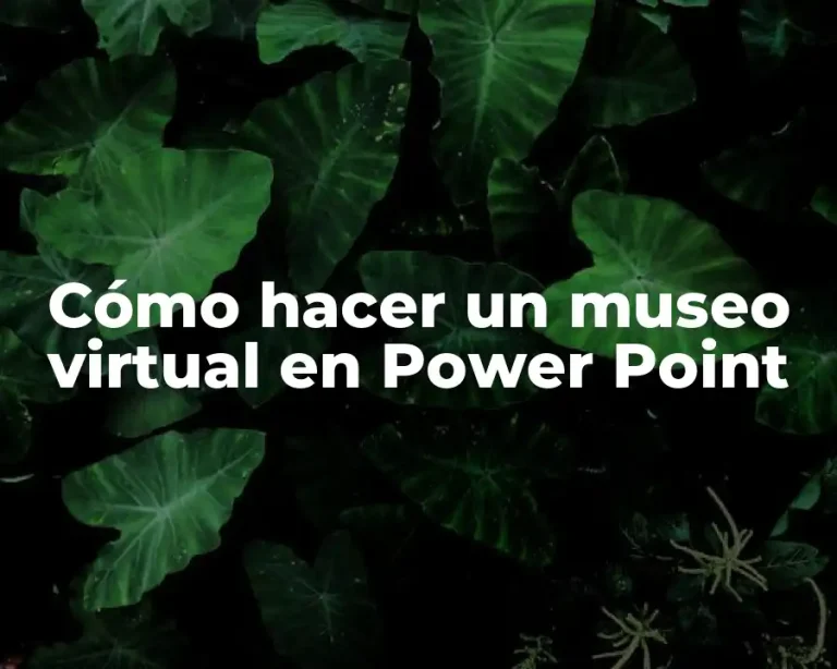 Cómo hacer un museo virtual en Power Point
