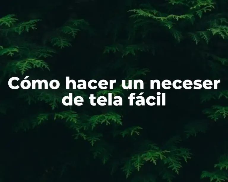 Cómo hacer un neceser de tela fácil