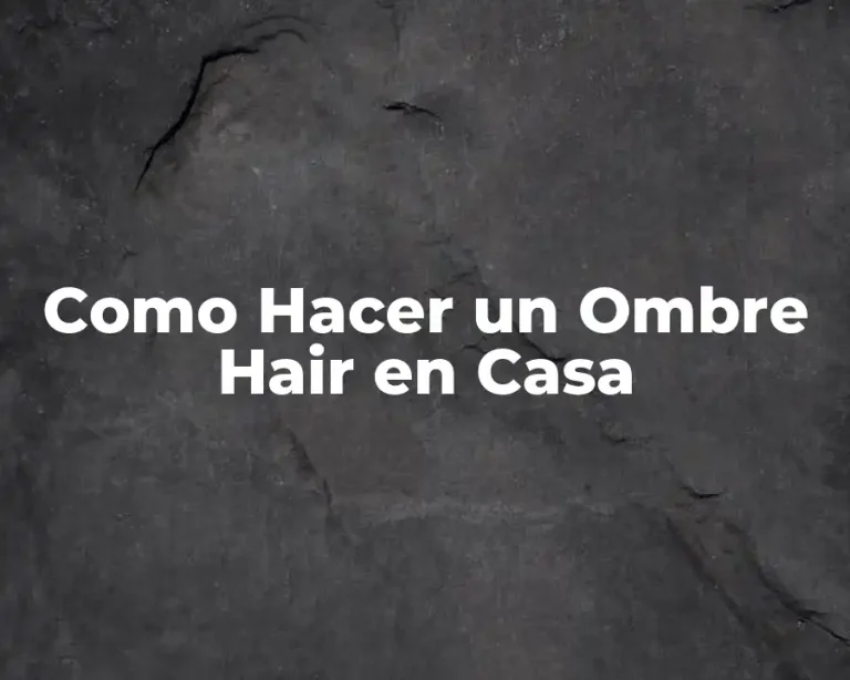 Como Hacer un Ombre Hair en Casa