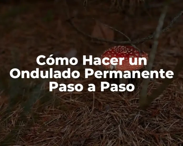 Cómo Hacer un Ondulado Permanente Paso a Paso